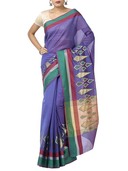 zari bordered saree with blouse - 12428144 - Very Small Image - 1