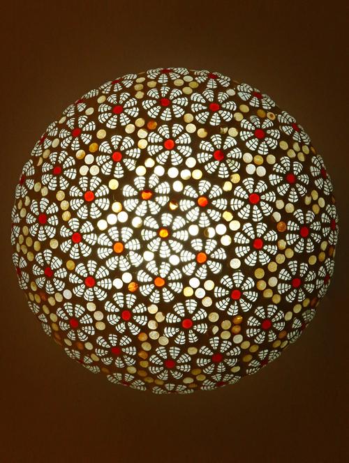 somil multicolor ceiling lamp decorative with colourfull chips & beads designe no_0069 - 12429263 - Very Small Image - 1