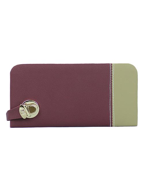 purple synthetic leather clutch - 12431206 - Very Small Image - 1