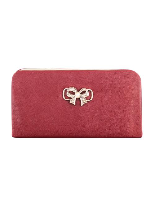red synthetic leather clutch - 12432203 - Very Small Image - 1