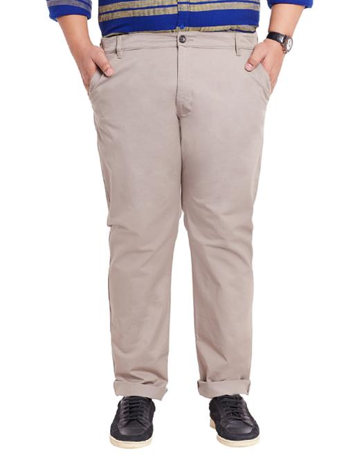 beige cotton chinos casual trousers - 12435767 - Very Small Image - 1