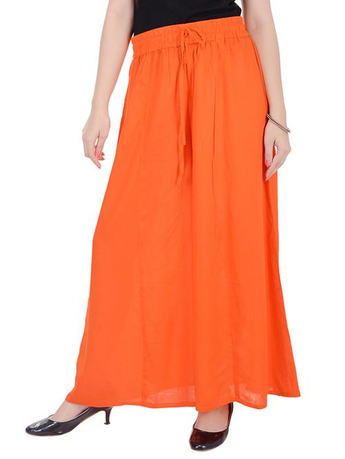orange rayon palazzos - 12437128 - Very Small Image - 1