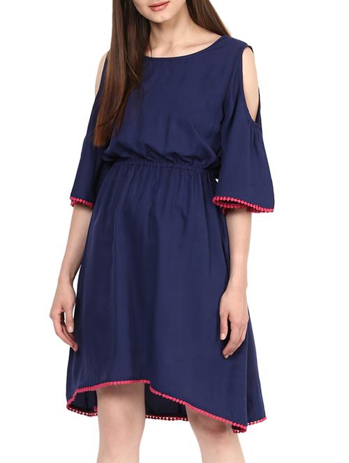 cold shoulder laced detail blouson top - 12437427 - Very Small Image - 1