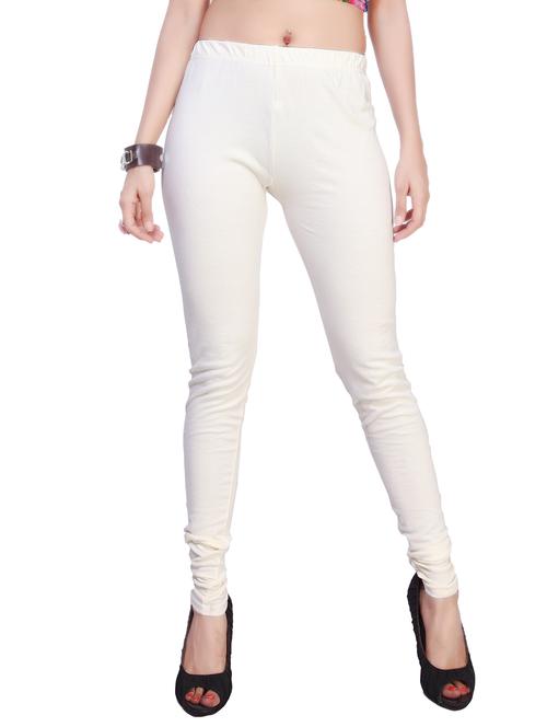 white blended knit leggings - 12440793 - Very Small Image - 1