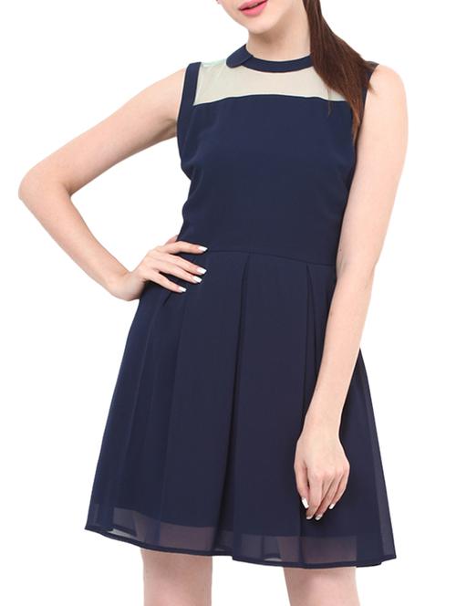 navy blue polyester dress - 12440912 - Very Small Image - 1