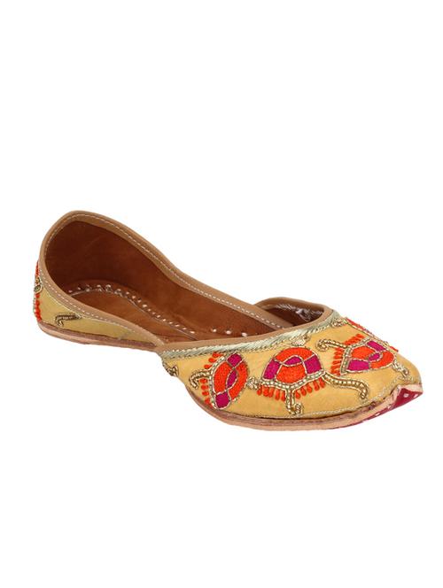 beige slip on mojari - 12442600 - Very Small Image - 1