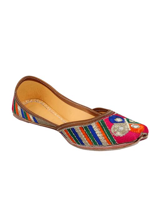 multi colored slip on mojari - 12442617 - Very Small Image - 1