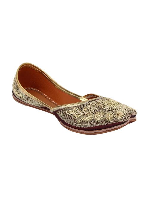 silver slip on mojari - 12442650 - Very Small Image - 1