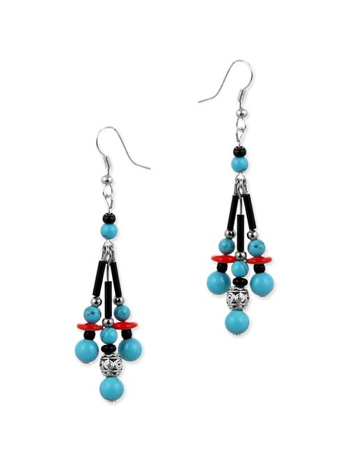 multi colored metal drop earring - 12442899 - Very Small Image - 1