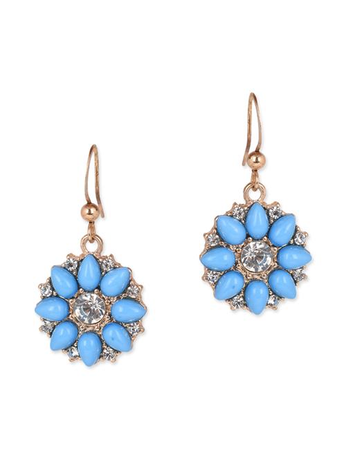 blue metal drop earring - 12443002 - Very Small Image - 1