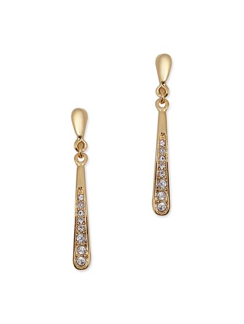 gold metal drop earring - 12443010 - Very Small Image - 1