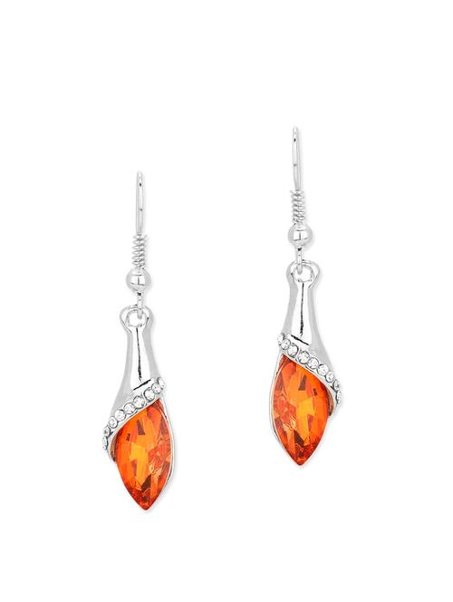 orange metal drop earring - 12443030 - Very Small Image - 1
