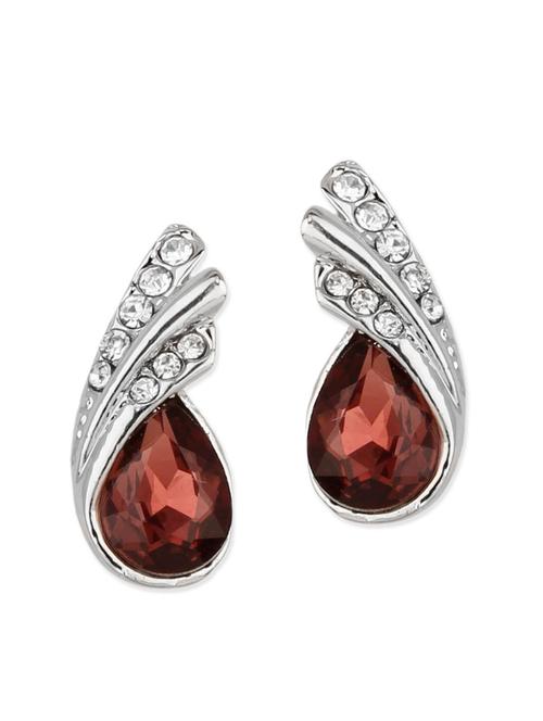 brown metal drop earring - 12443037 - Very Small Image - 1