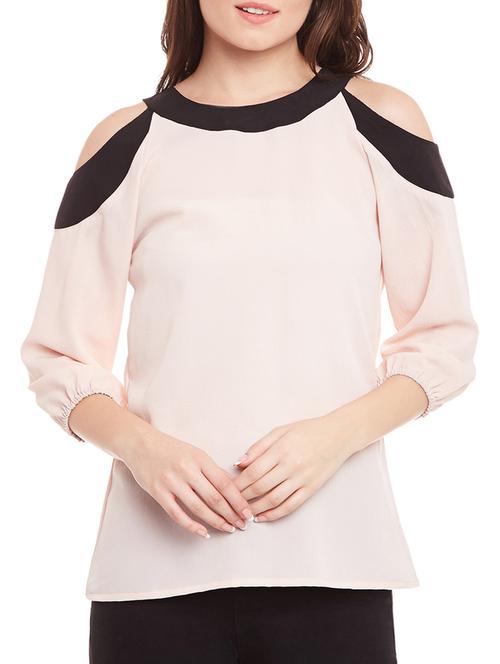 contrast panel cold shoulder top - 12444582 - Very Small Image - 1