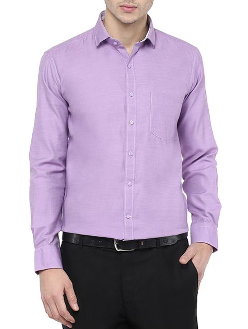 purple cotton formal shirt - 12445583 - Very Small Image - 1