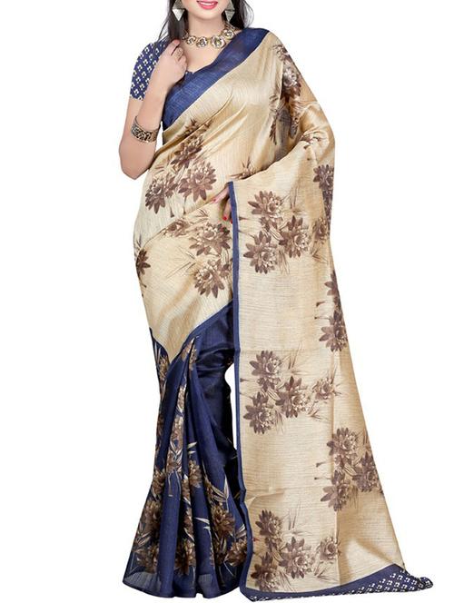 sky blue cotton saree with blouse - 12448176 - Very Small Image - 1