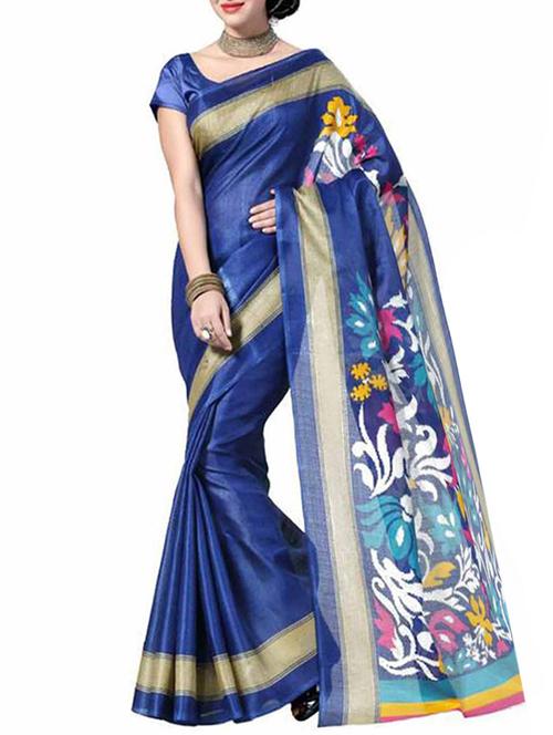 sky blue cotton saree with blouse - 12448178 - Very Small Image - 1