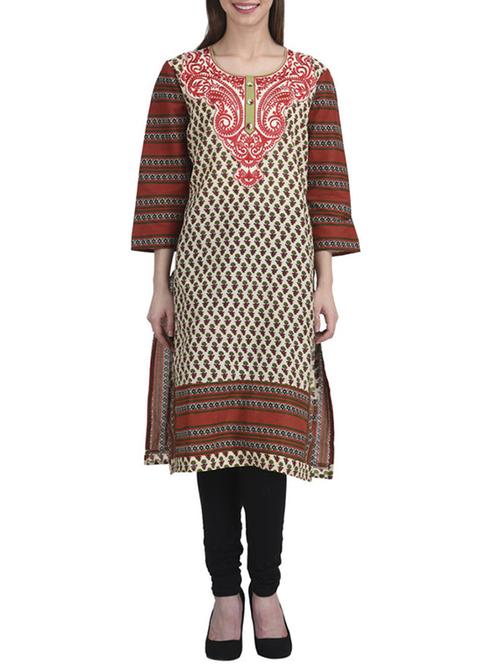 multi colored cotton regular kurti - 12448991 - Very Small Image - 1