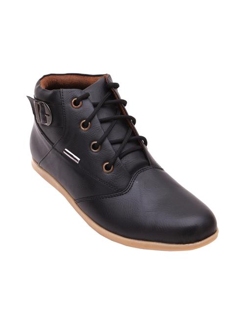 black synthetic lace up sneakers - 12450578 - Very Small Image - 1