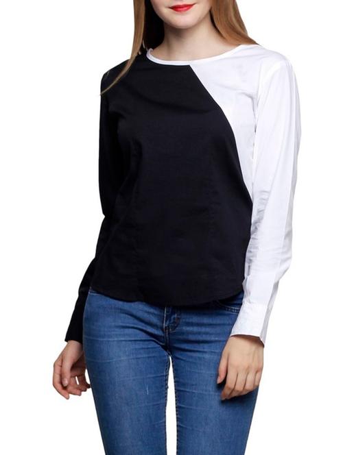 black cotton regular tshirt - 12450972 - Very Small Image - 1
