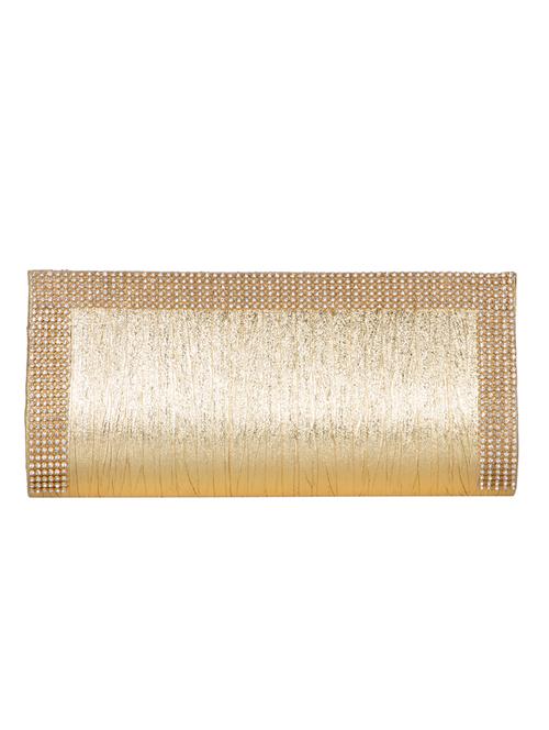 gold leatherette embellished clutch - 12453465 - Very Small Image - 1