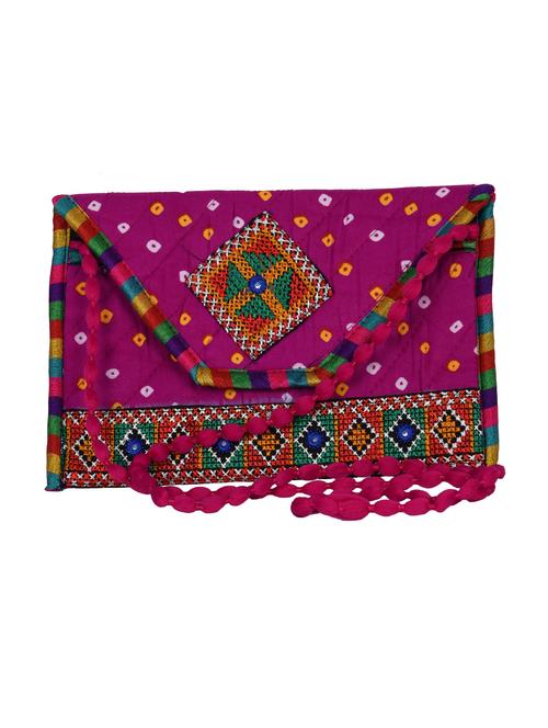 pink cotton sling bag - 12453609 - Very Small Image - 1