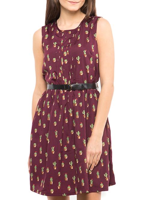 purple belted dress - 12454543 - Very Small Image - 1