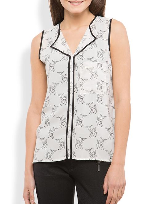 white polyester regular top - 12454552 - Very Small Image - 1