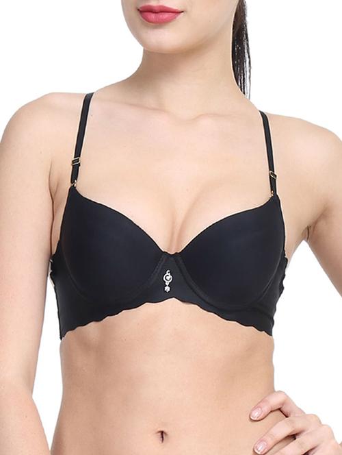 black cotton push up bra - 12455819 - Very Small Image - 1