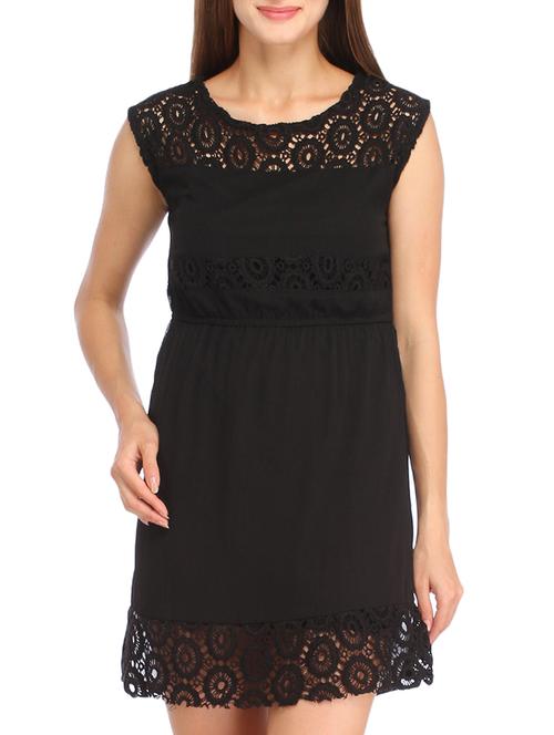 black blouson dress - 12458534 - Very Small Image - 1