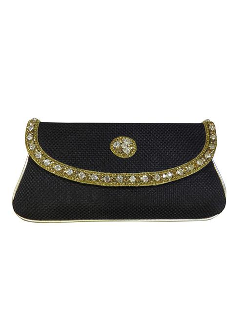 black silk embellished clutch - 12458886 - Very Small Image - 1