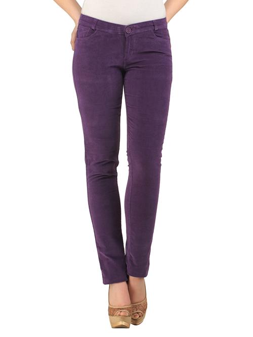 purple cotton chinos - 12458927 - Very Small Image - 1