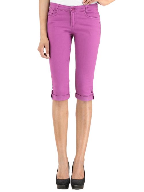 purple denim capri - 12458948 - Very Small Image - 1