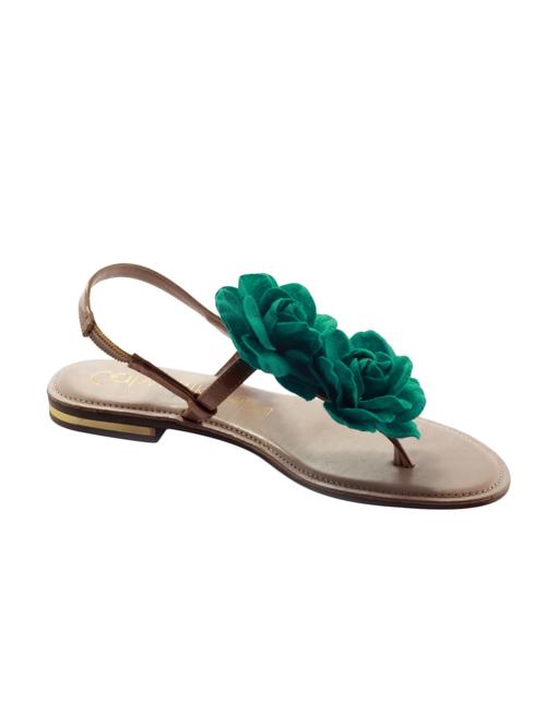 teal synthetic slip on sandals - 12460330 - Very Small Image - 1