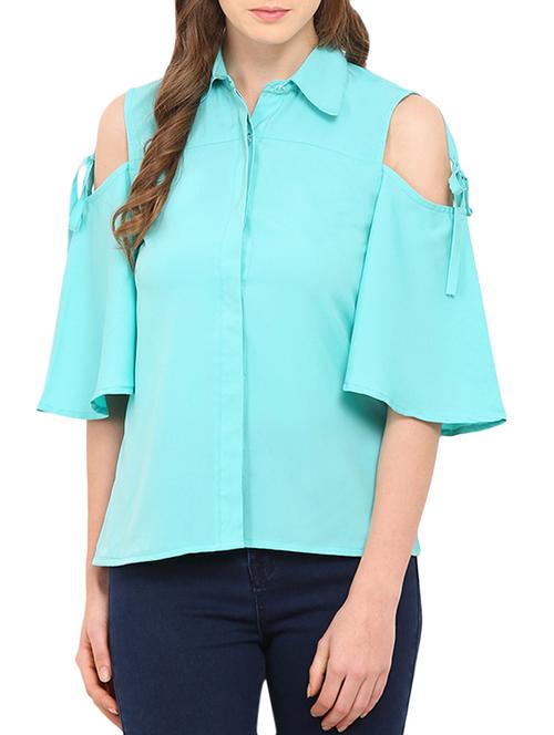 sea green polyester shirt - 12462095 - Very Small Image - 1