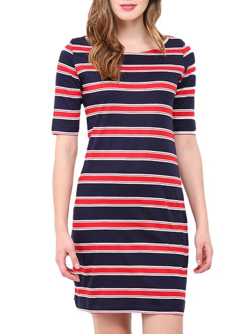 multicolor striped cotton dress - 12462172 - Very Small Image - 1