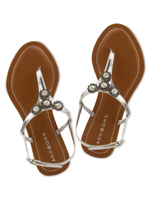 silver leatherette embellished flats - 1246349 - Very Small Image - 1