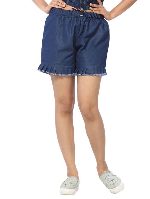 dark blue denim shorts - 12467584 - Very Small Image - 1