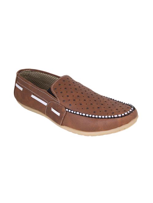brown synthetic slip on loafers - 12468558 - Very Small Image - 1