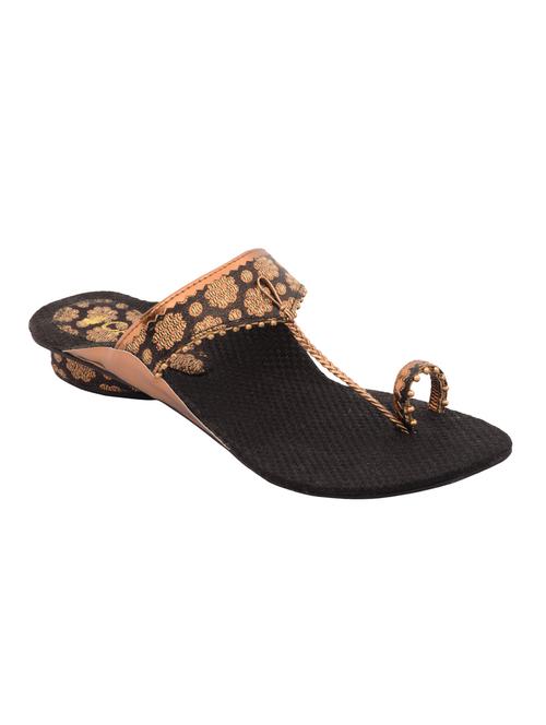 black leatherette back strap sandals - 12471774 - Very Small Image - 1