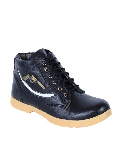black synthetic lace up boots - 12471873 - Very Small Image - 1