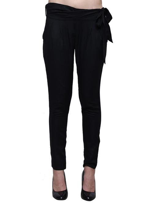black rayon trouser - 12471927 - Very Small Image - 1