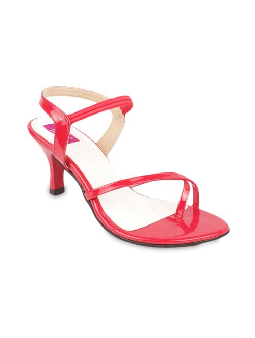 solid red leatherette kitten heels - 1247319 - Very Small Image - 1
