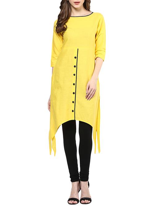 asymmetric solid kurta - 12475070 - Very Small Image - 1