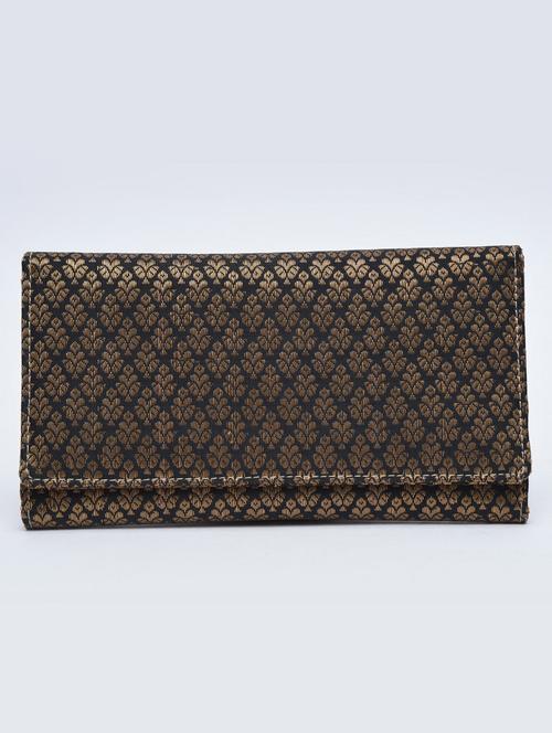 black and gold floral brocade wallet - 1247594 - Very Small Image - 1