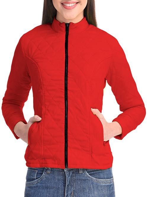 solid red quilted jacket - 12478744 - Very Small Image - 1
