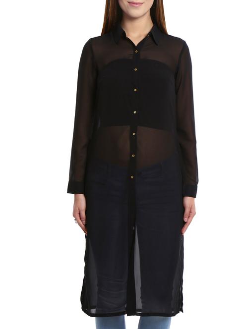 black georgette tunic - 12478798 - Very Small Image - 1