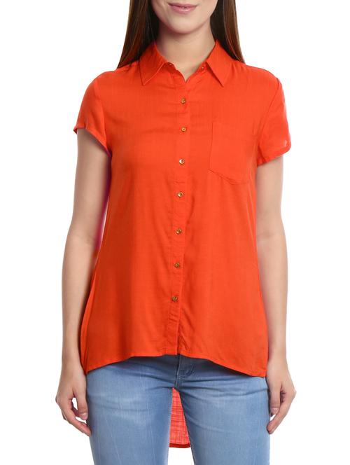 orange rayon shirt - 12478804 - Very Small Image - 1