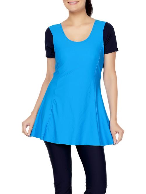 light blue cotton functional swimsuit - 12478910 - Very Small Image - 1