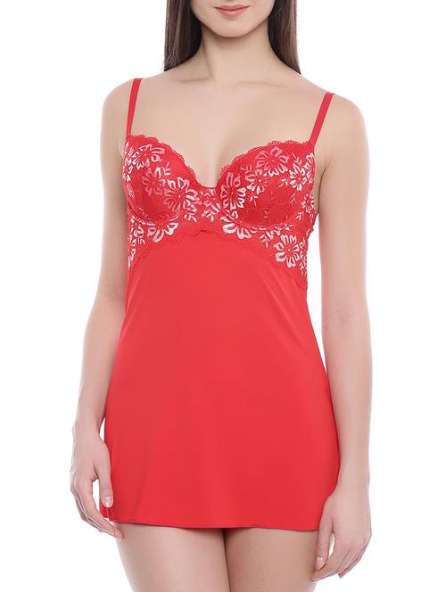 red nylon babydoll - 12479701 - Very Small Image - 1